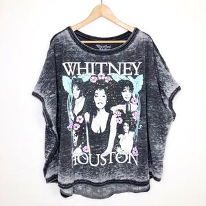 Recycled karma, Whitney Houston oversized burn out graphic T-shirt